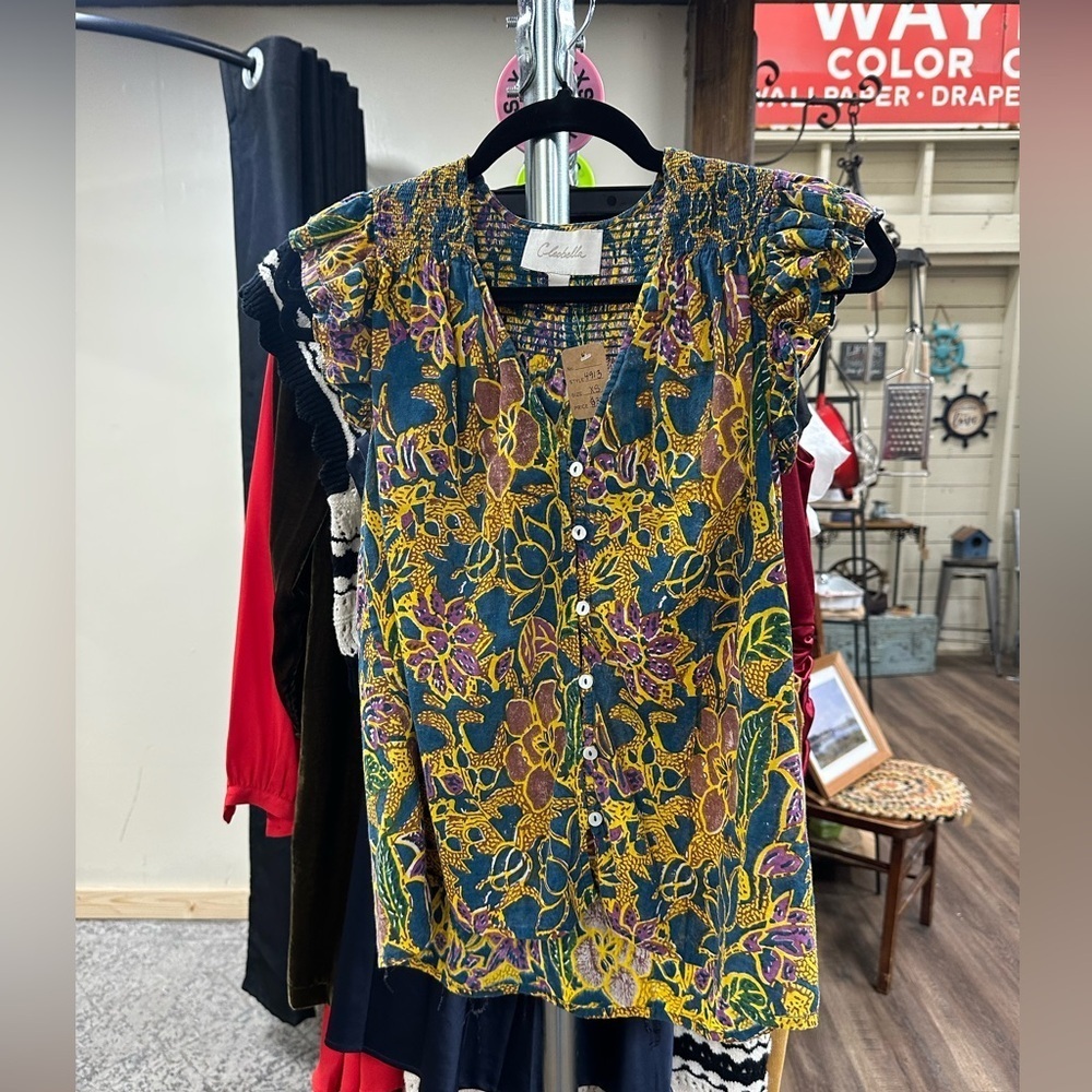 Cleobella floral blouse